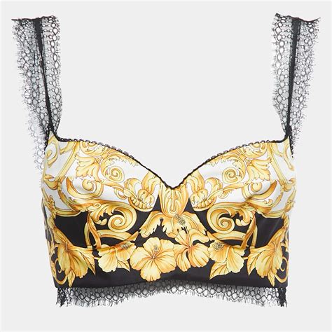 versace crop|Versace bustier.